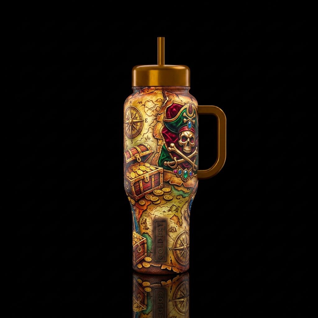 Pirates life water bottle design
