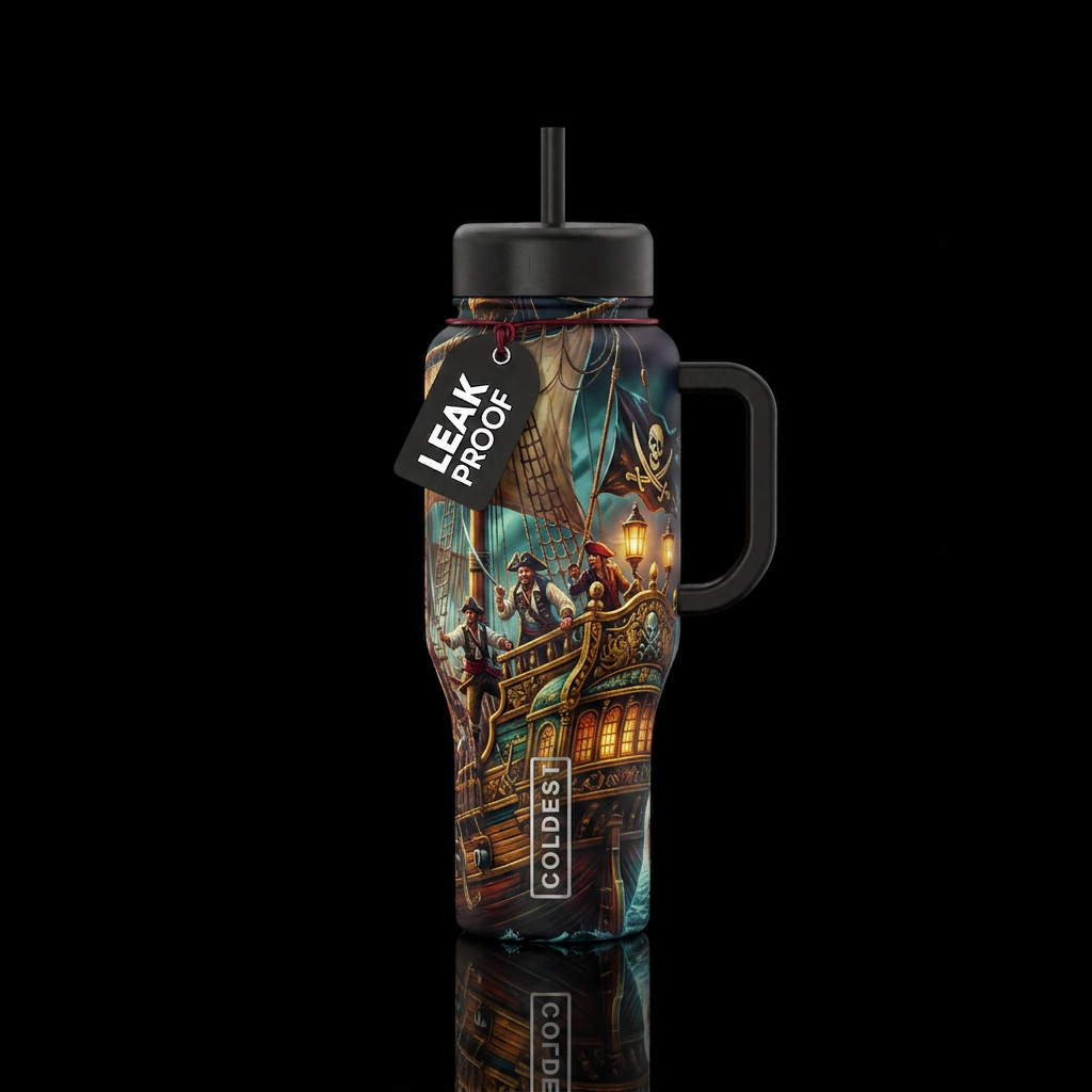 Pirates life water bottle design