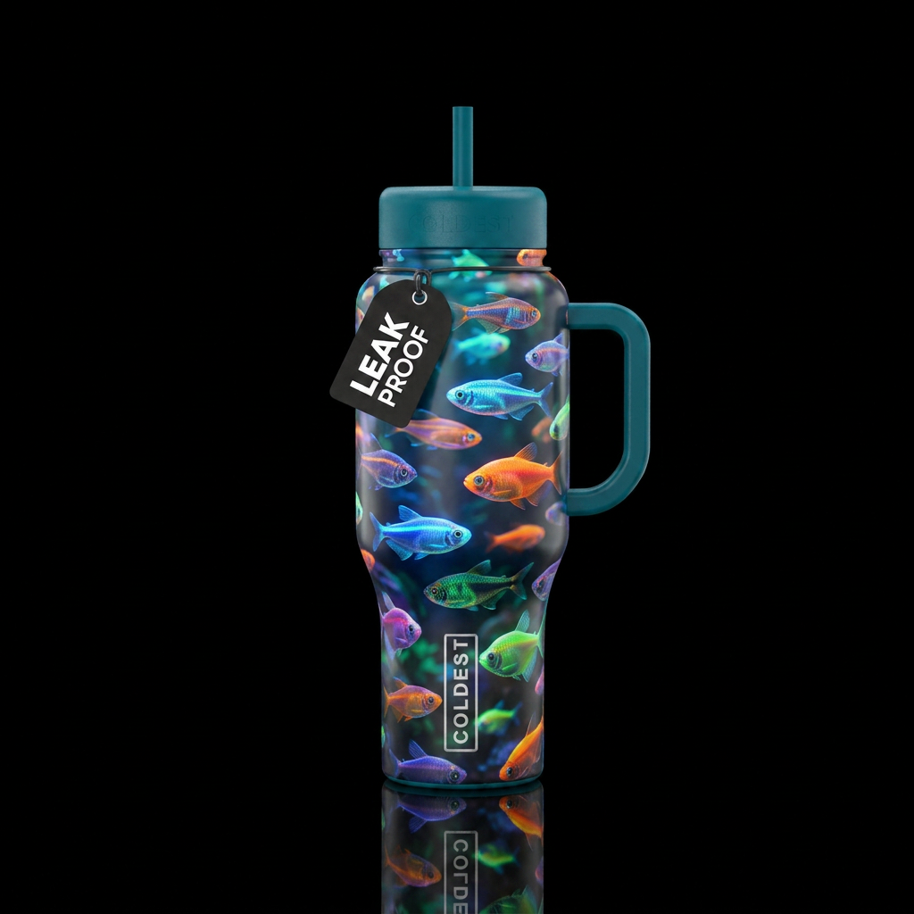 Glowie fish water bottle design