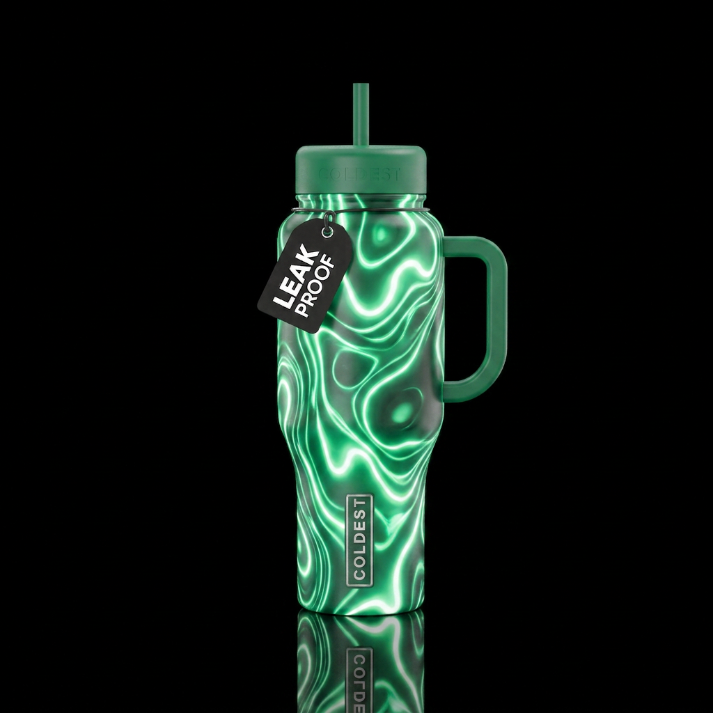 Glowie  art water bottle design