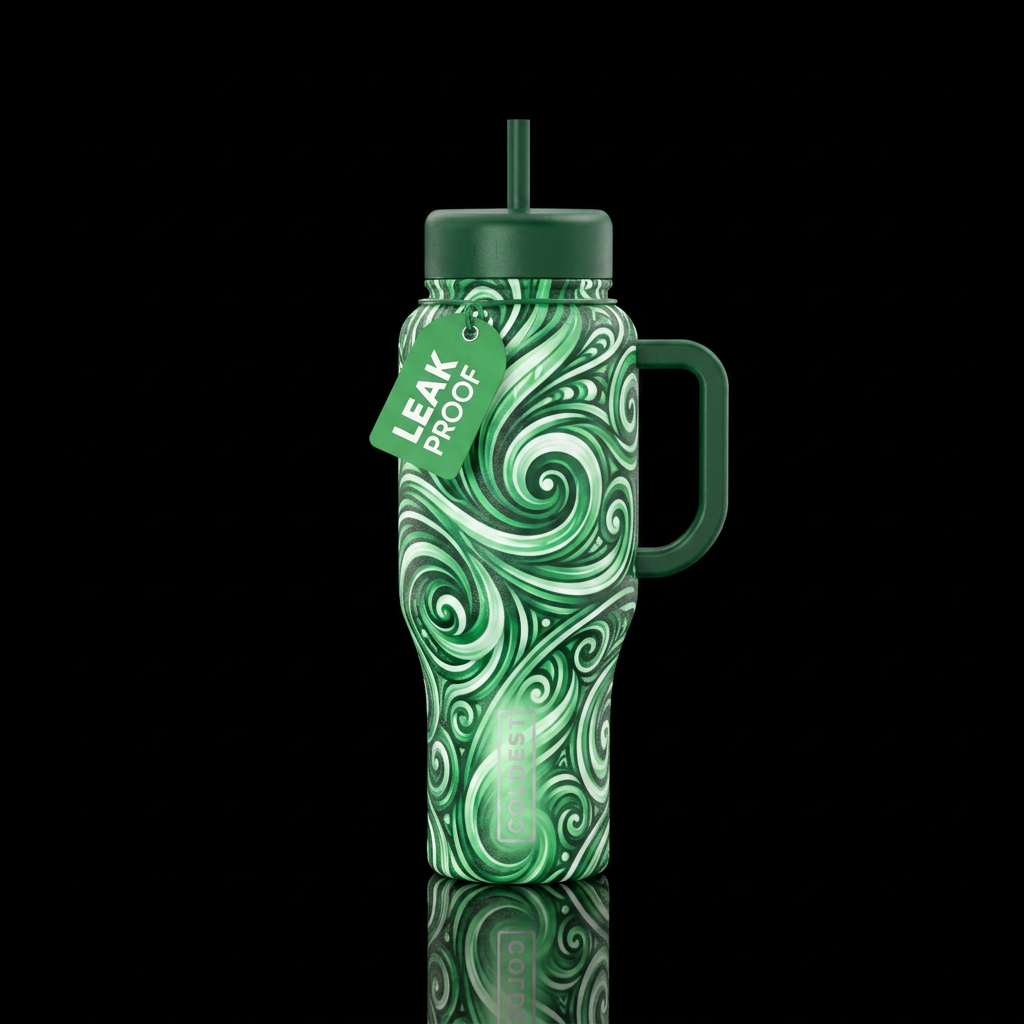 Swirls water bottle design