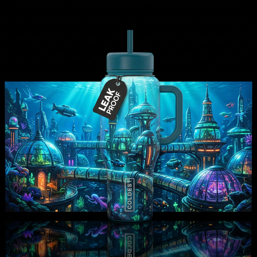 Underwater city legacy five 😂 water bottle design
