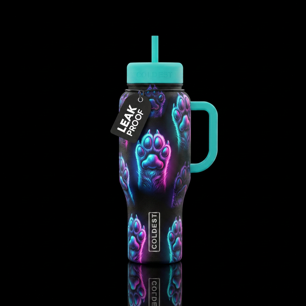 Paws water bottle design