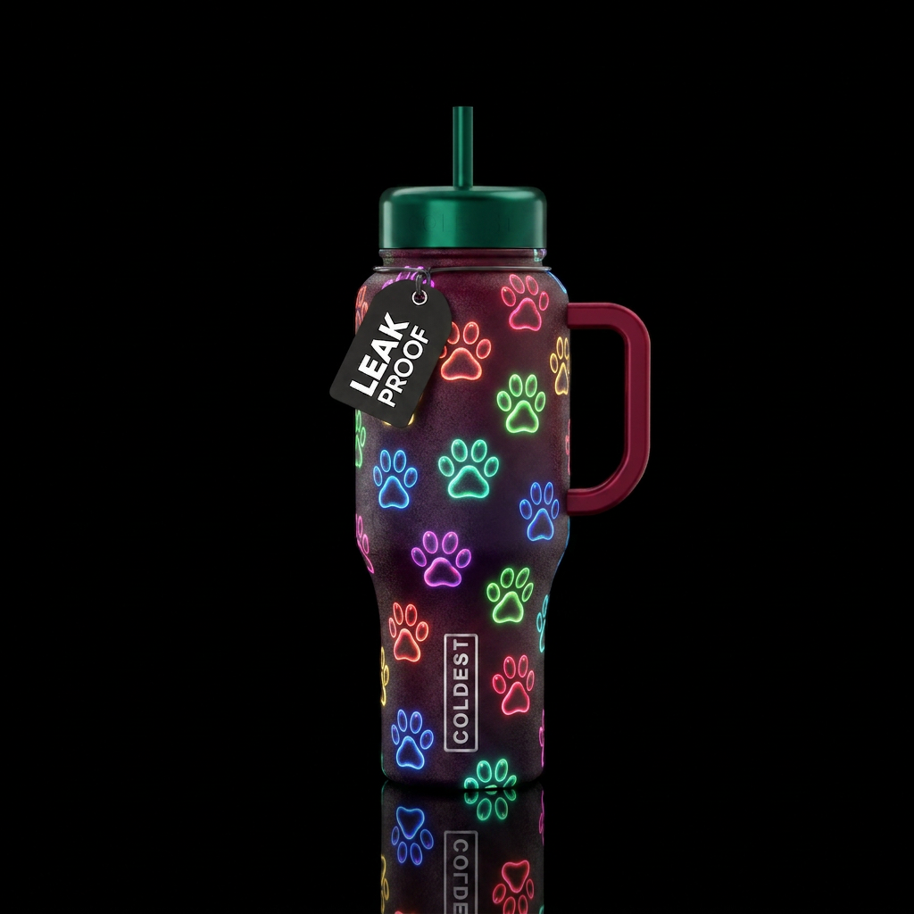 Christmas paws 🐾 water bottle design
