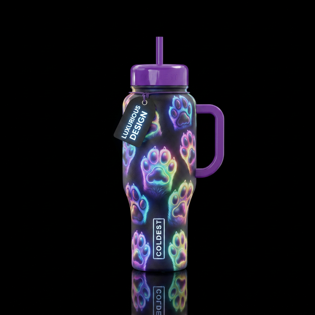 3d paws 🐾 water bottle design