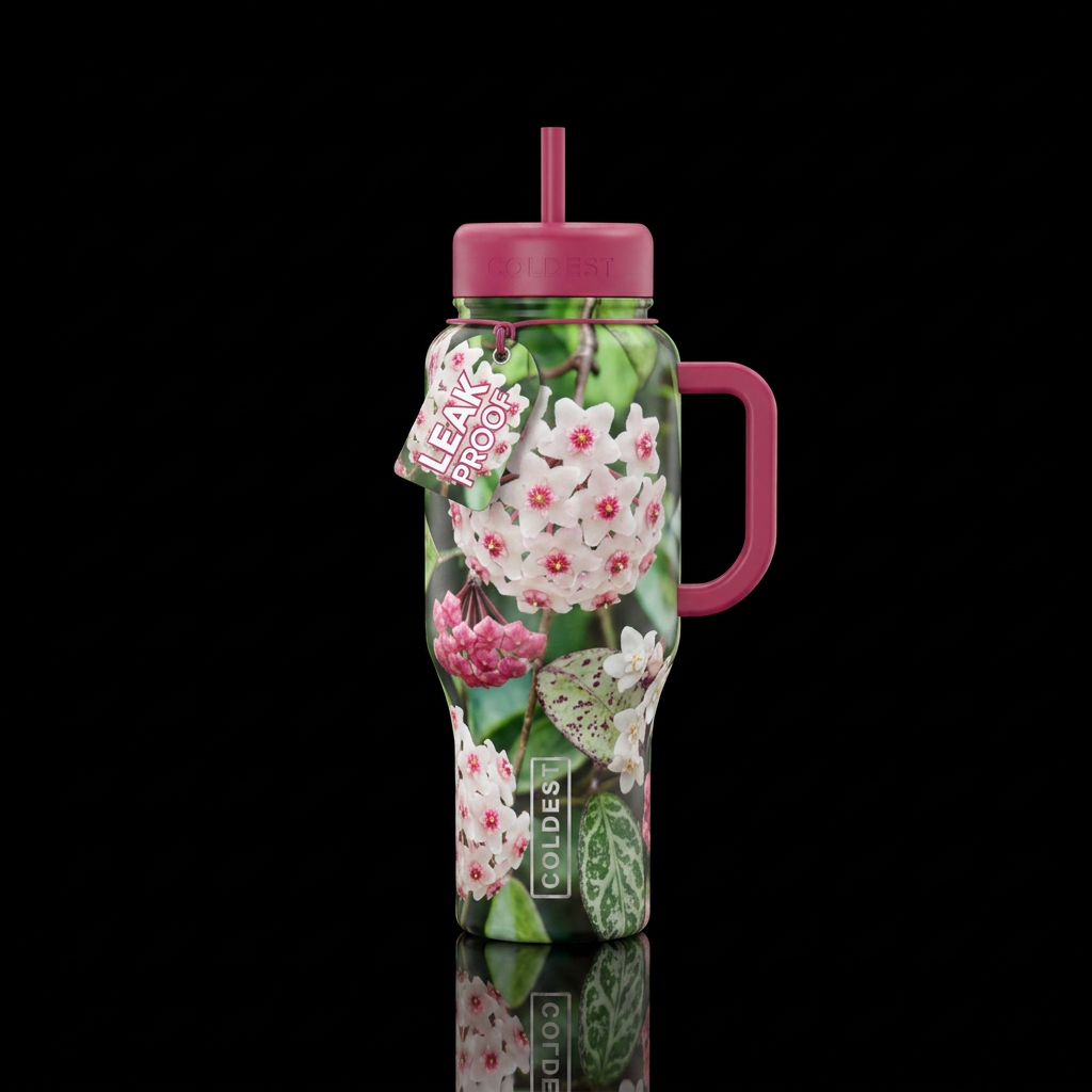 Flowers water bottle design