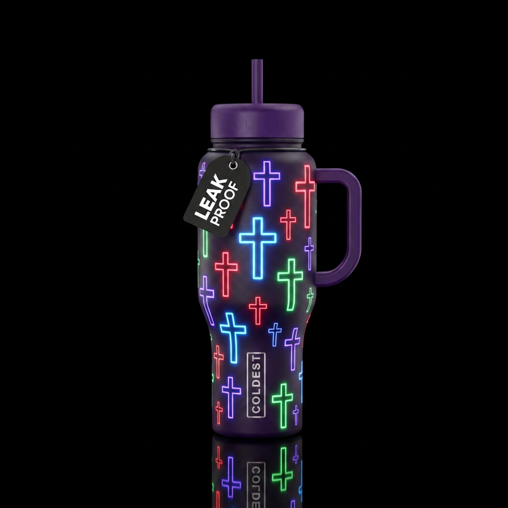 Glowie cross water bottle design