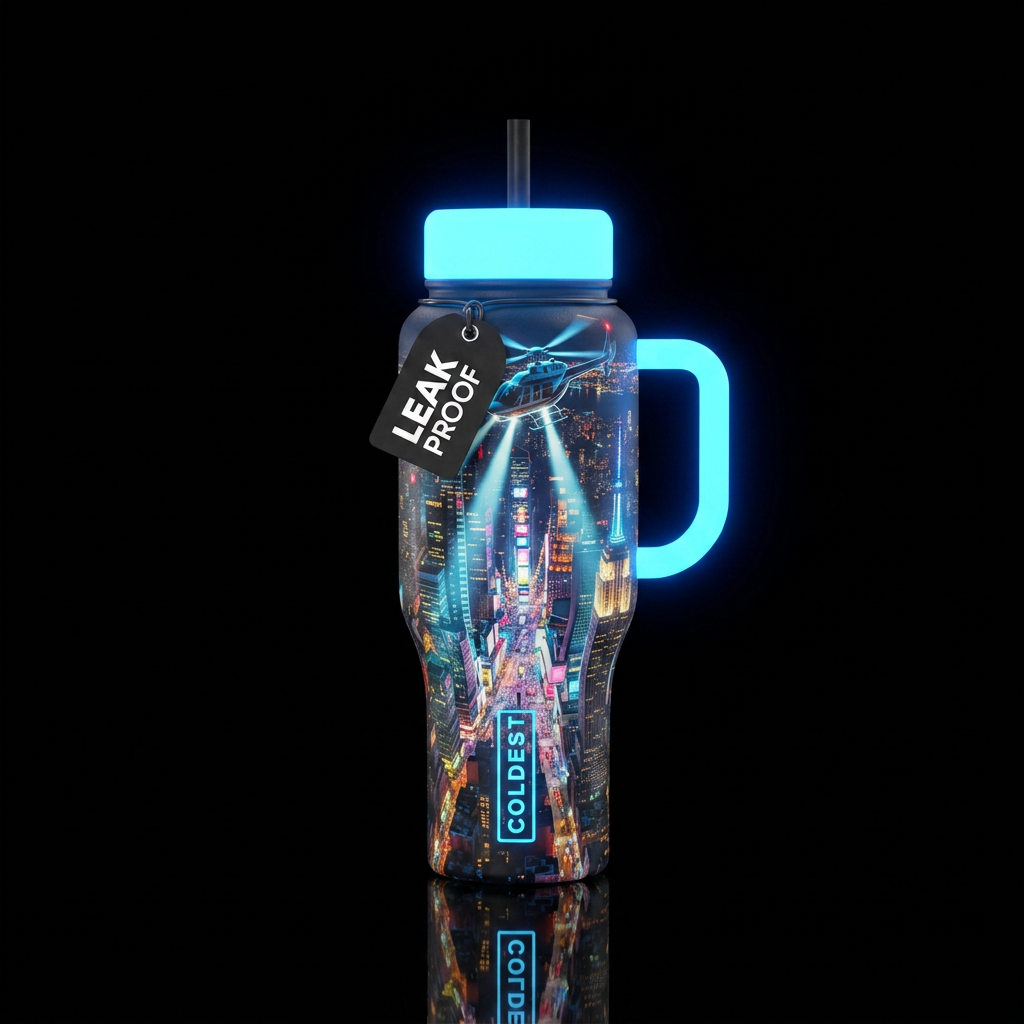 Spotlight water bottle design