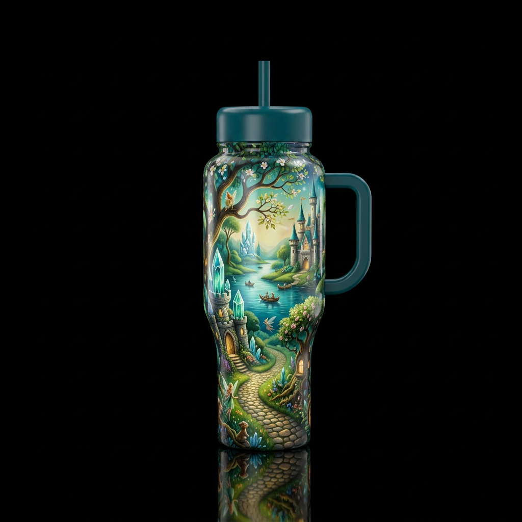 Fairytale land water bottle design