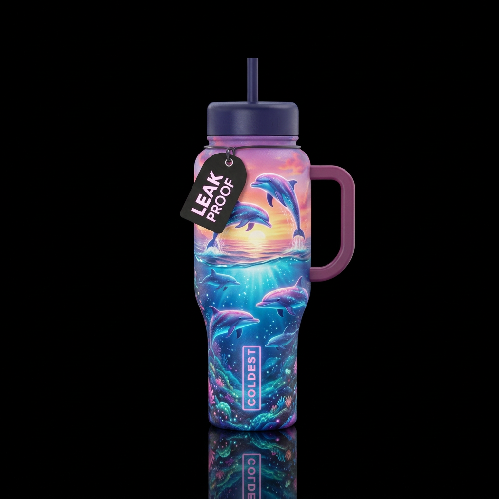 Dolphins water bottle design