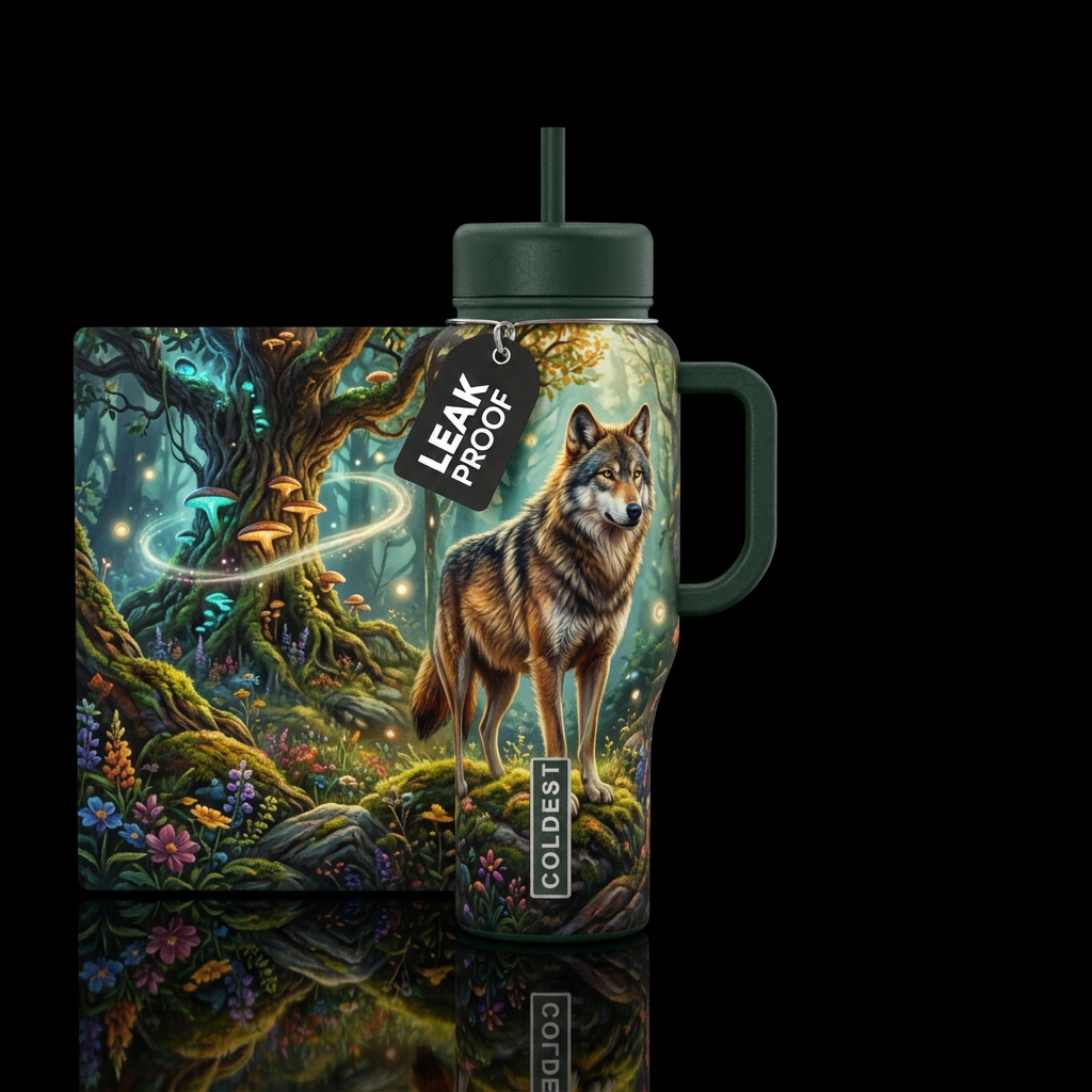 Wolf water bottle design