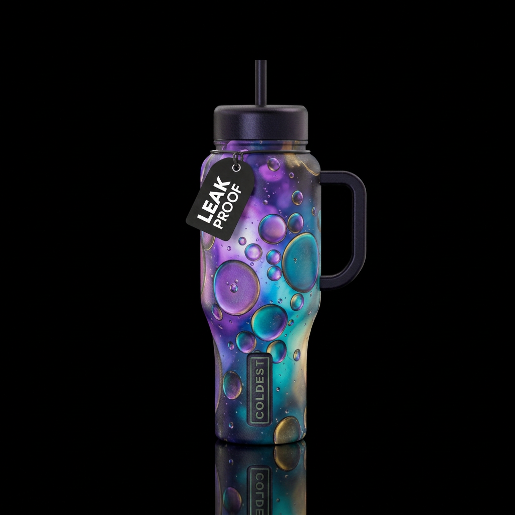 Bubbles water bottle design