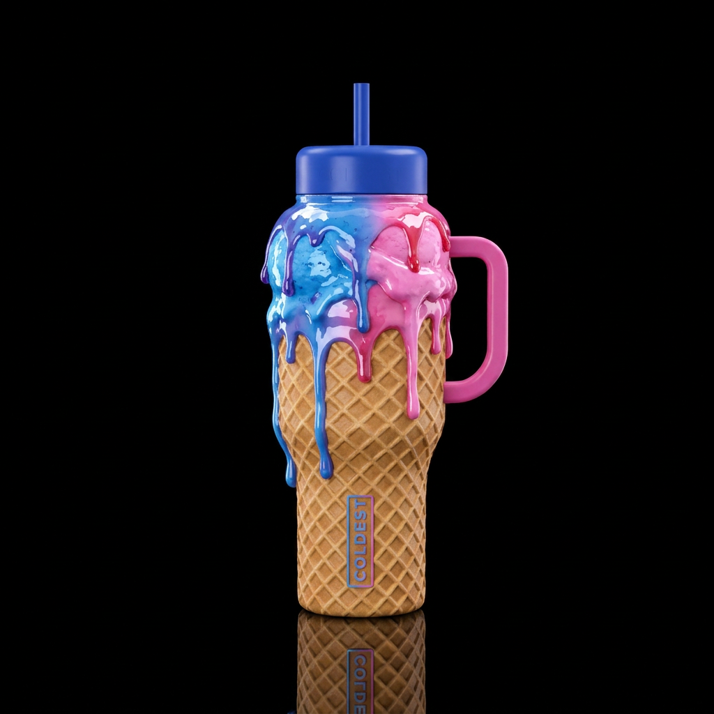 Ice cream water bottle design