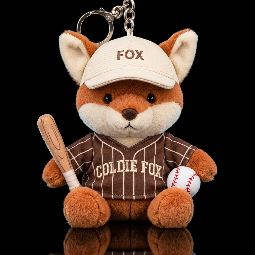 Baseball fox water bottle design