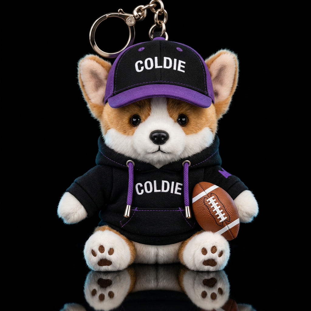 Corgi football water bottle design