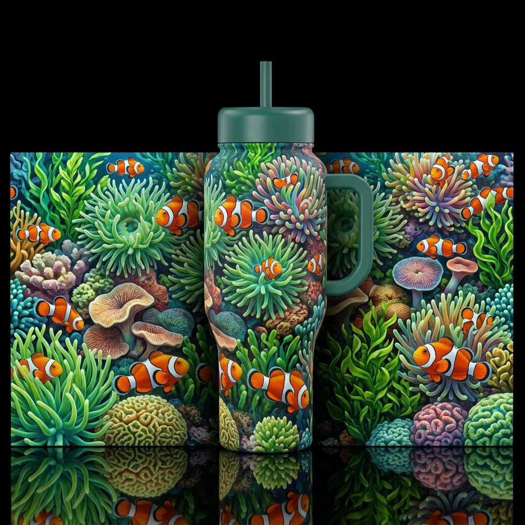Clown fish water bottle design