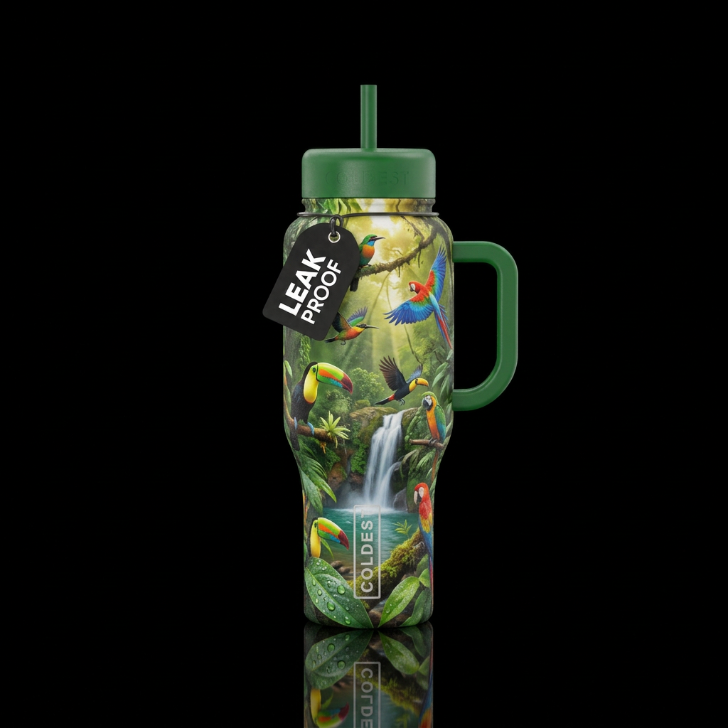 Birds water bottle design