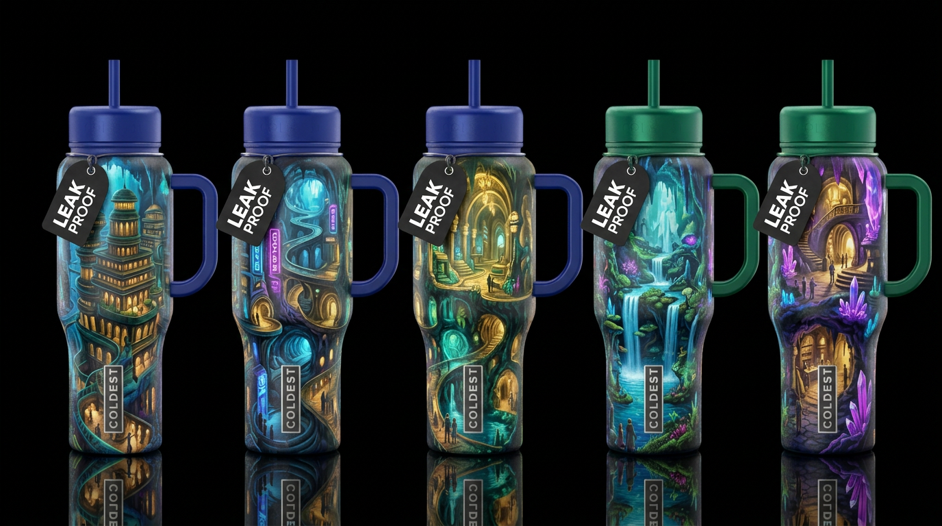 Underground city water bottle design