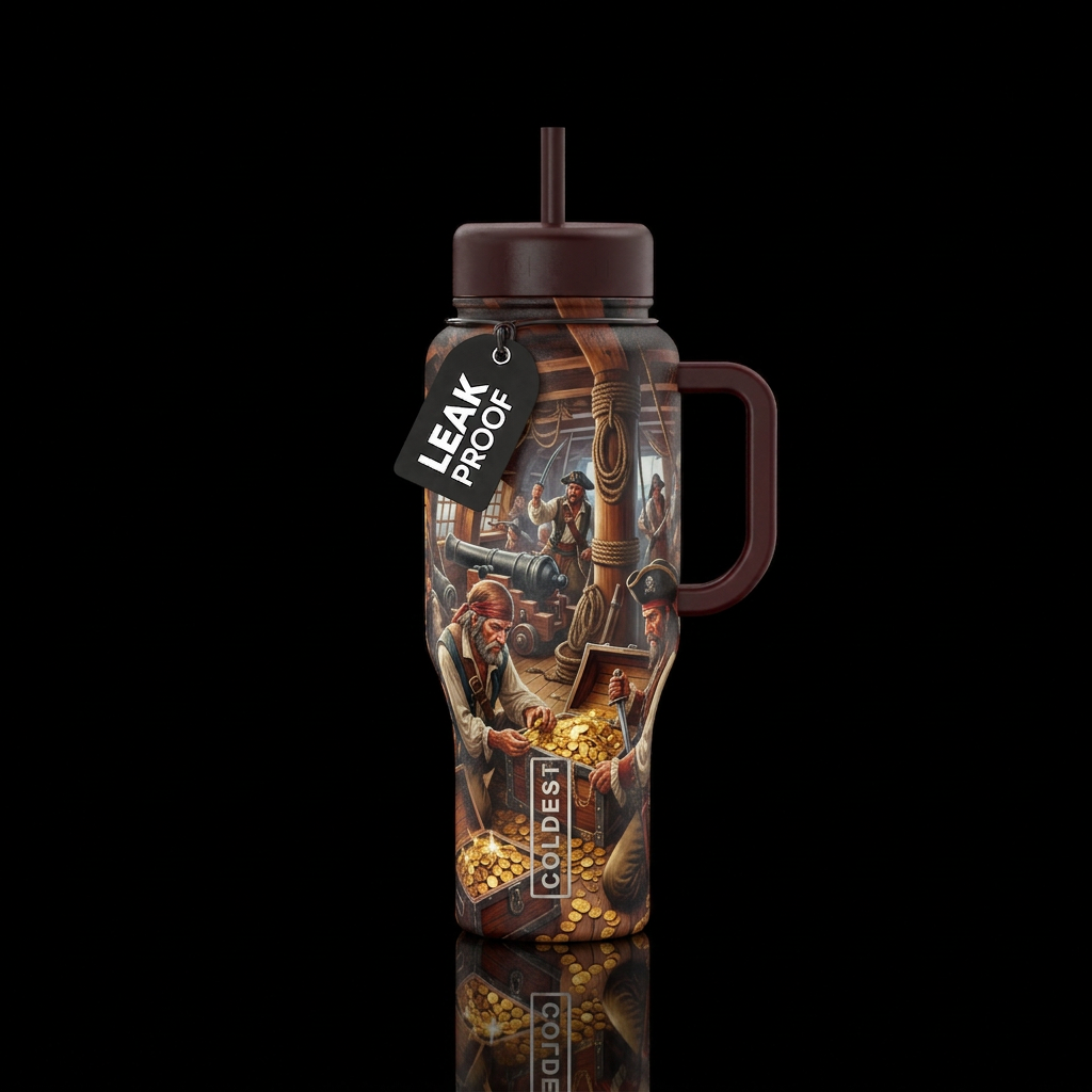Pirates water bottle design