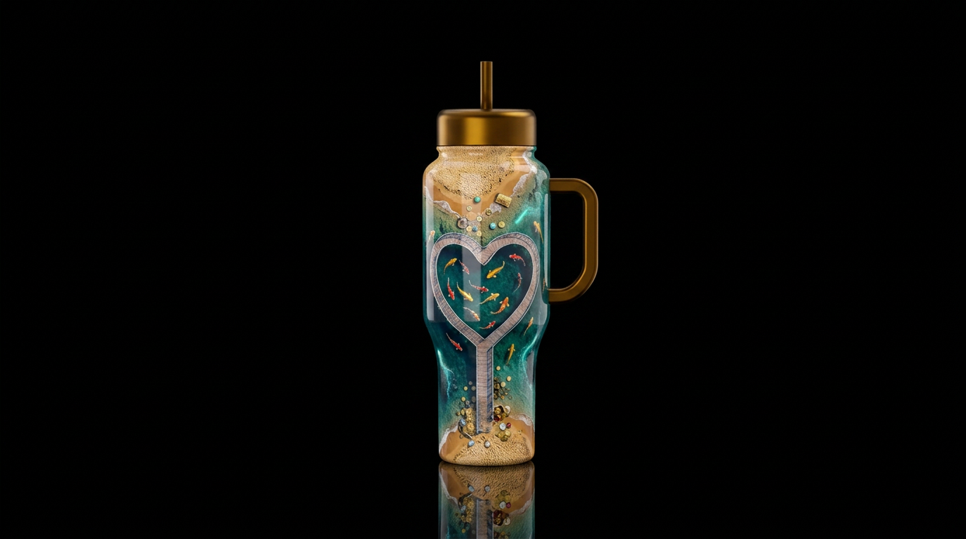 Heart pier water bottle design