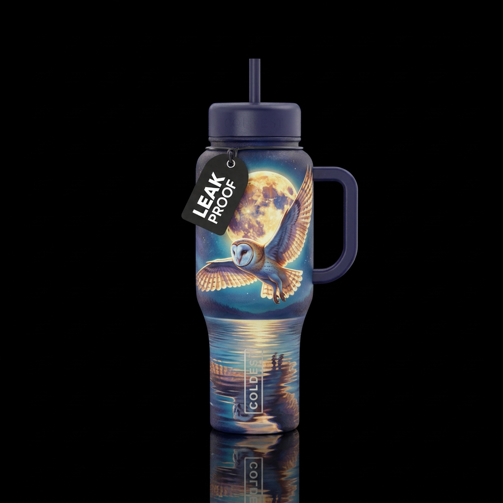 Owl water bottle design