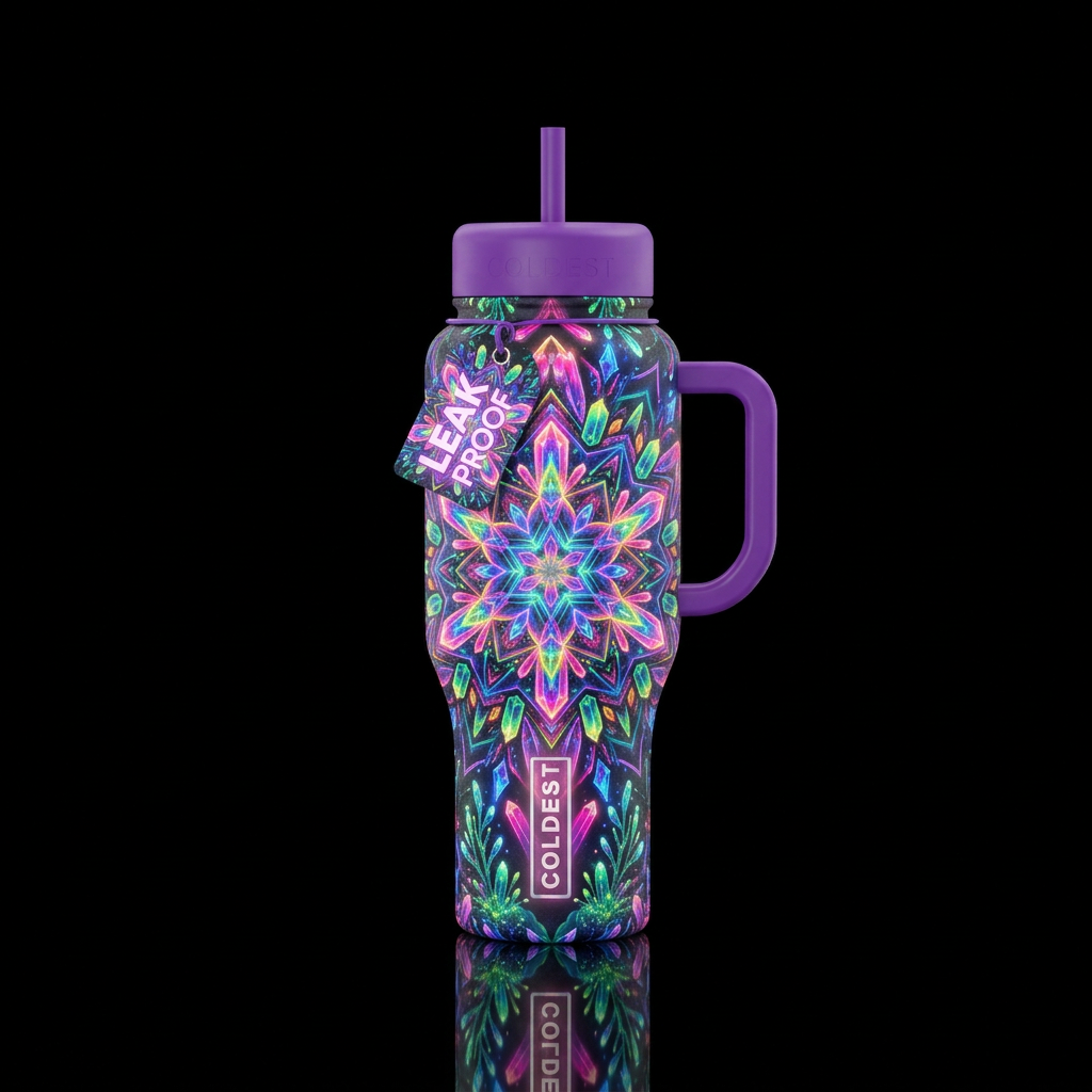 kaleidoscope water bottle design