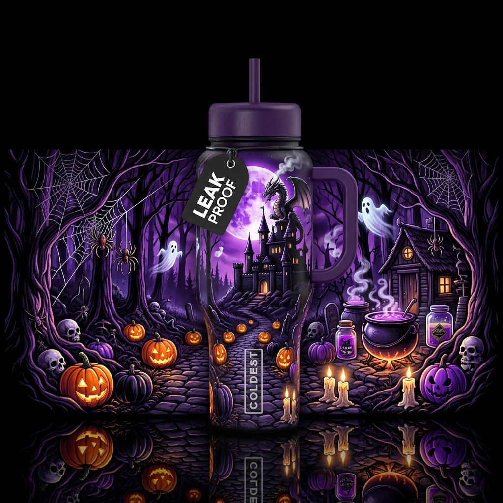 Halloween water bottle design