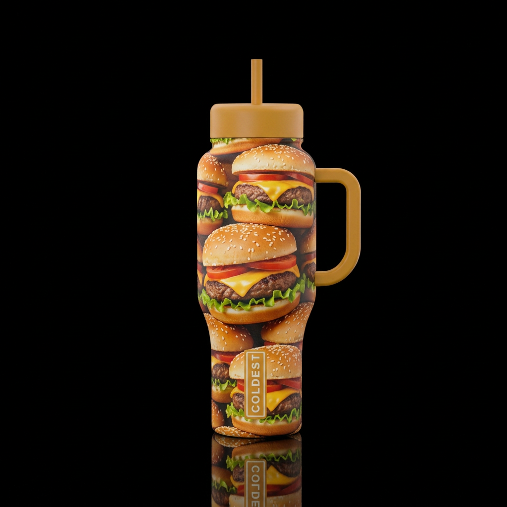 Cheeseburgers 🍔 water bottle design