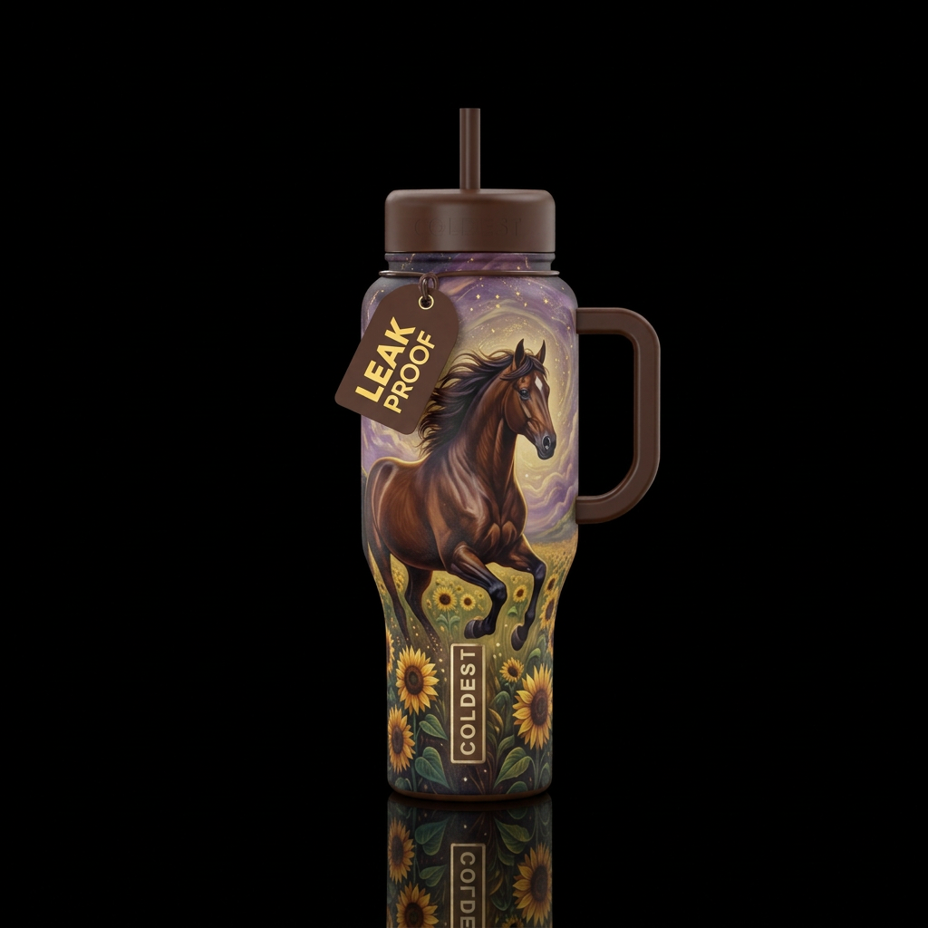 Horse water bottle design