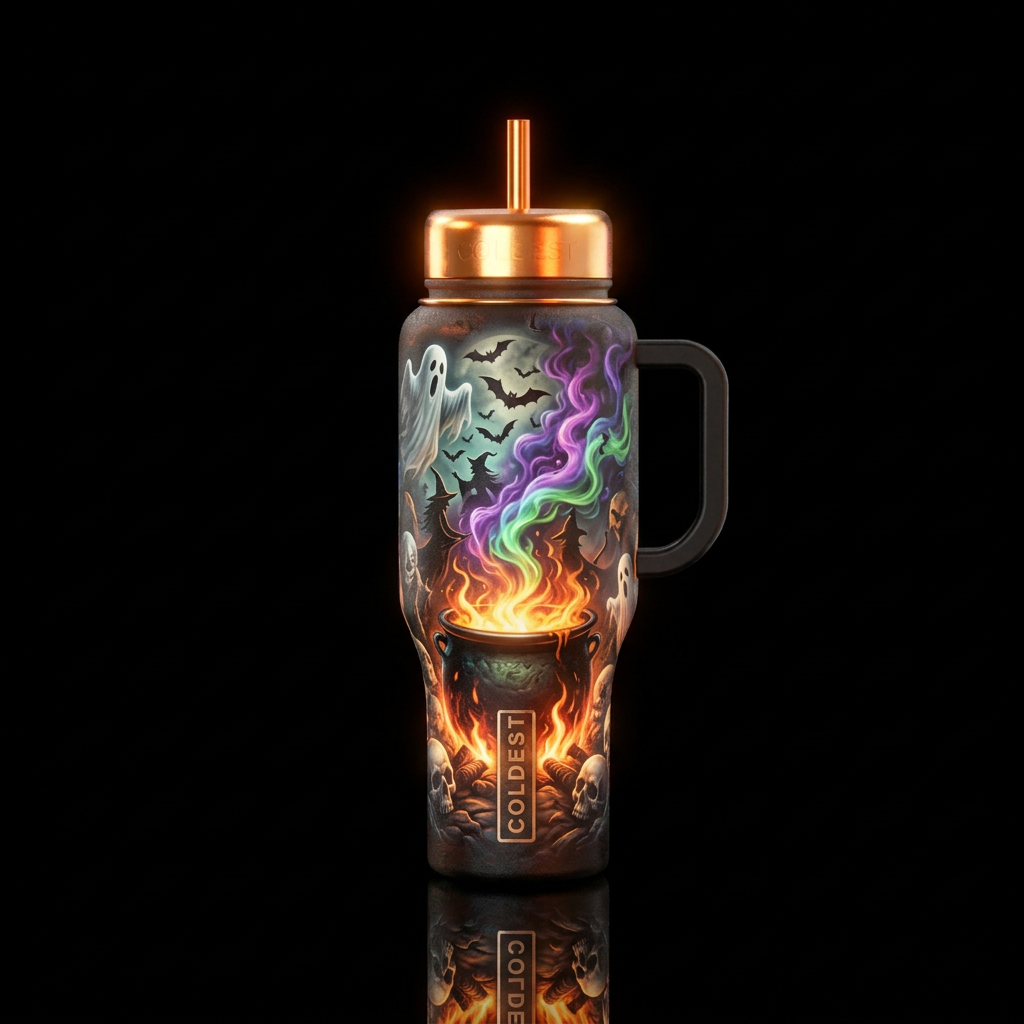 Halloween water bottle design