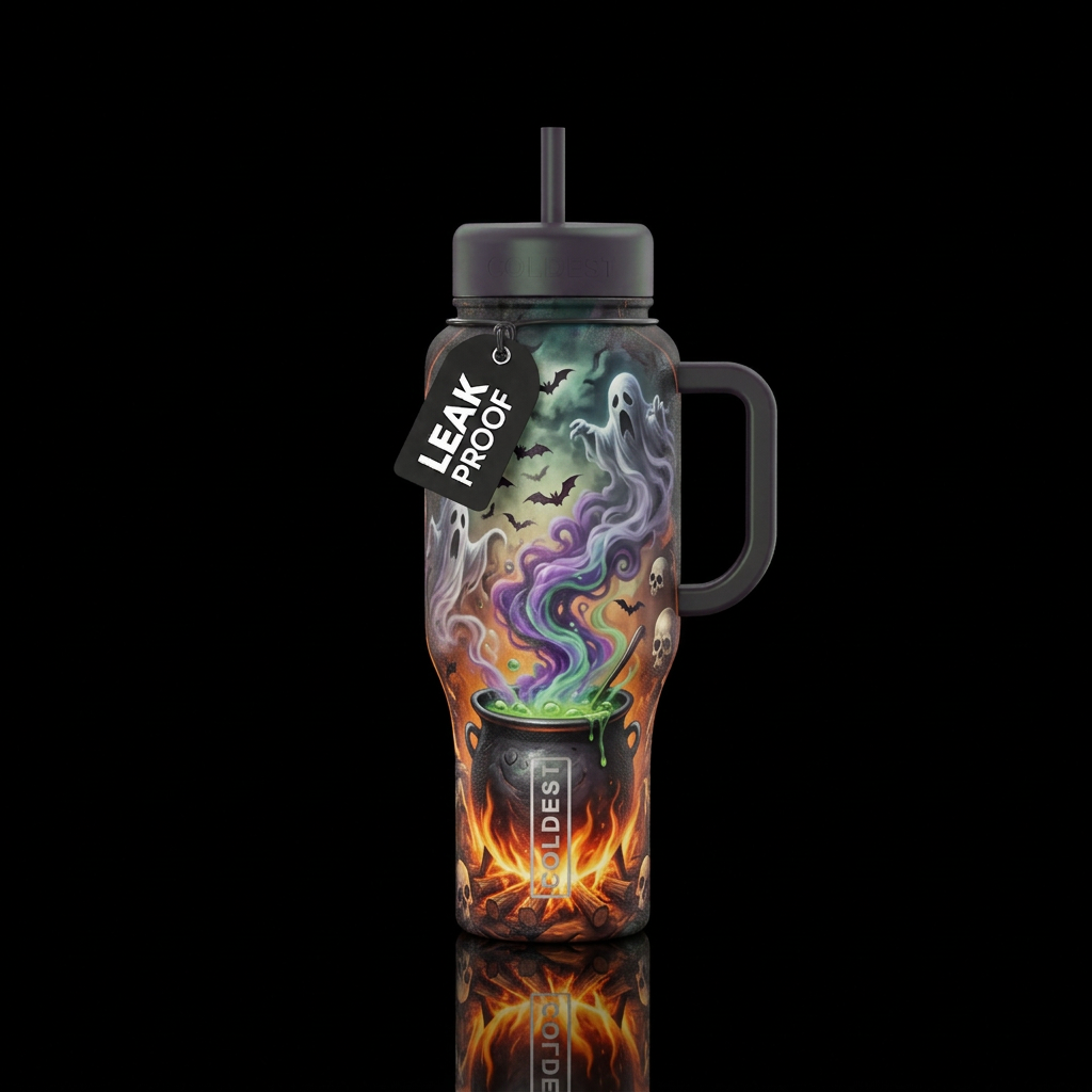 Halloween water bottle design