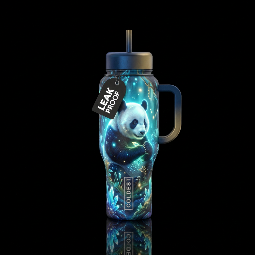 Panda water bottle design