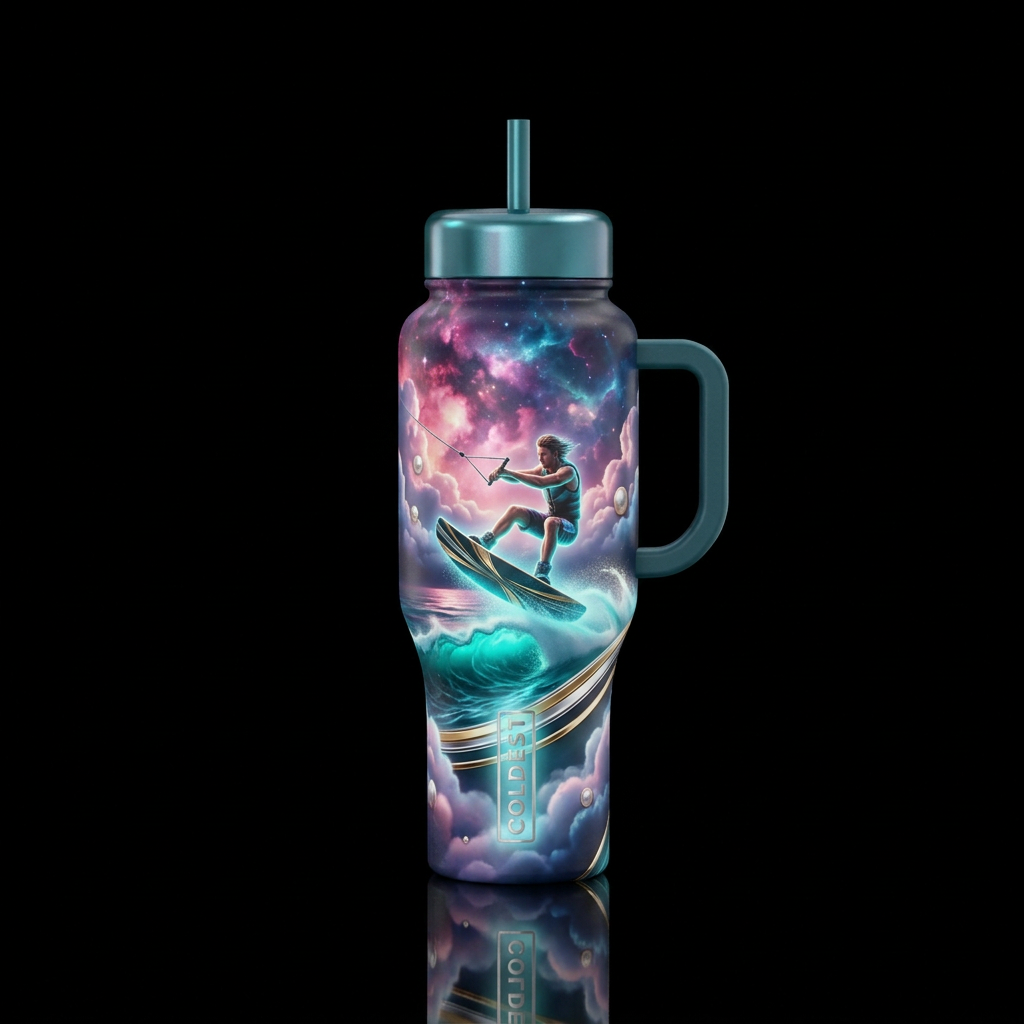 wake boarding water bottle design