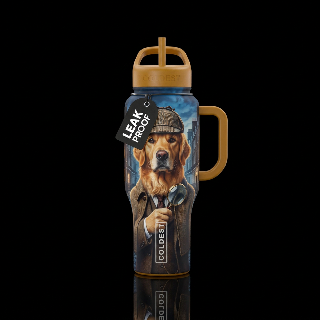 Wooflock holmes water bottle design