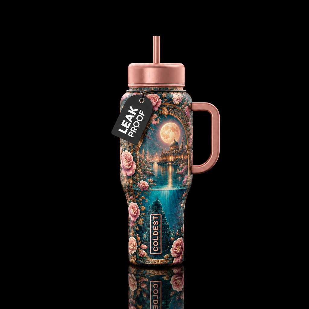 Underwater castle water bottle design