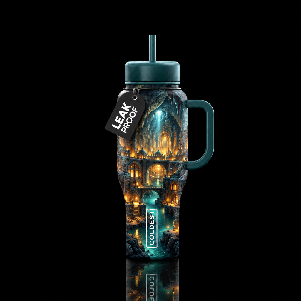 Underground city cave water bottle design
