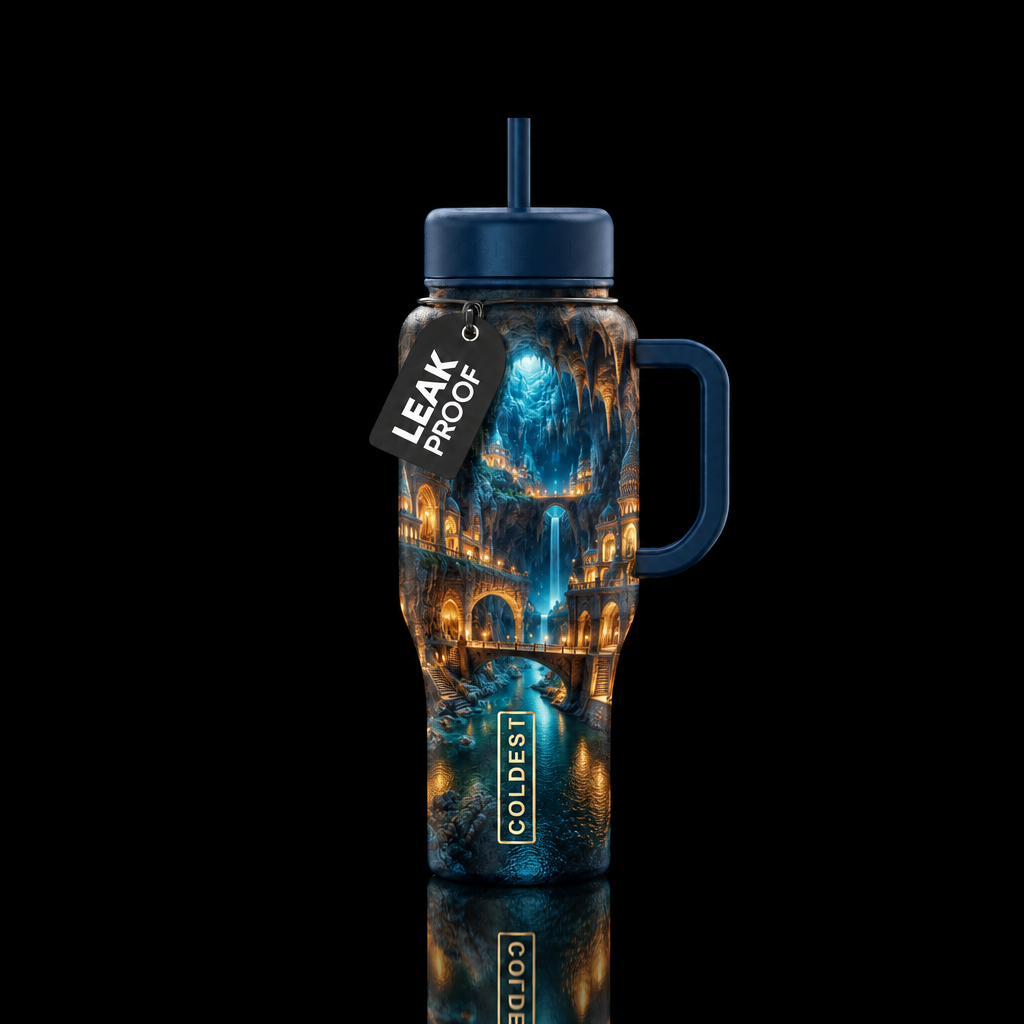 Underground city cave water bottle design