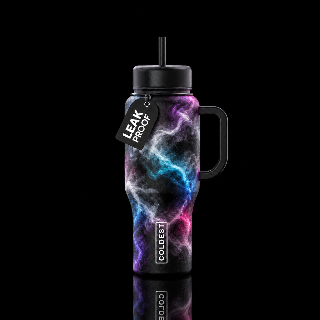 Colored opal water bottle design