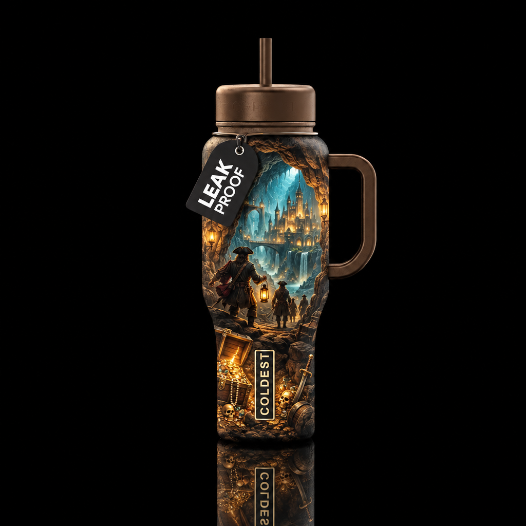 Pirates quest water bottle design