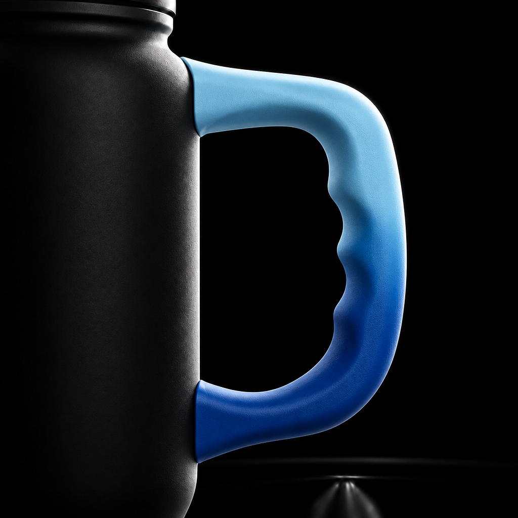 Blue water bottle design