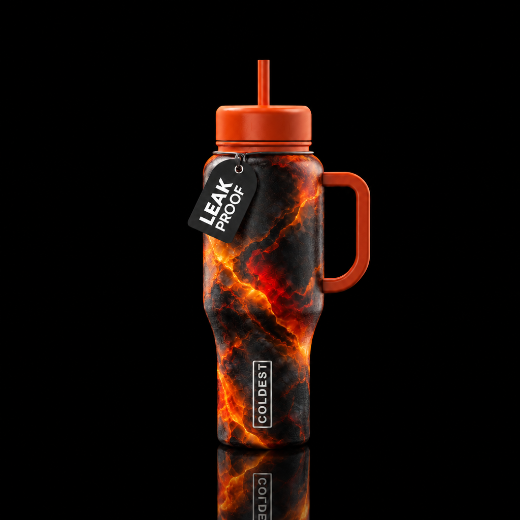 Fire opal water bottle design