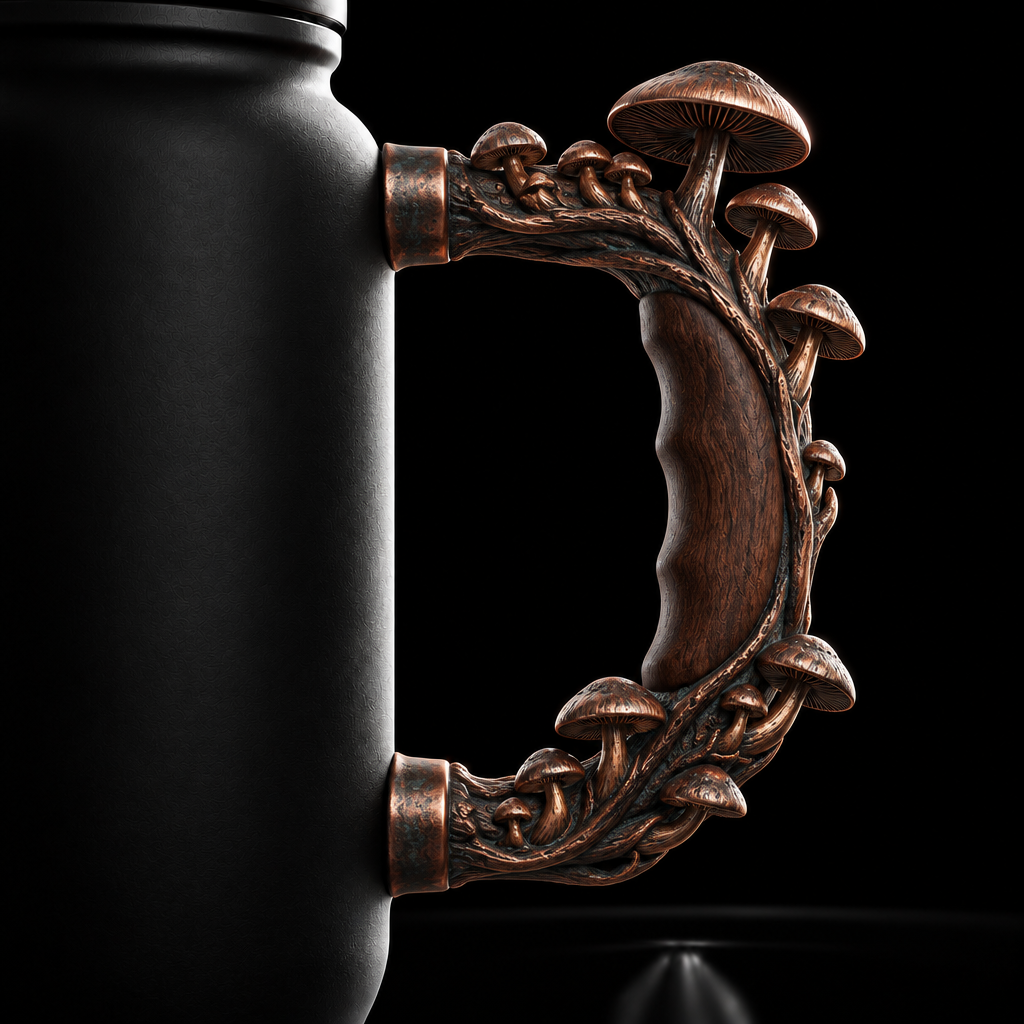 Mushroom water bottle design