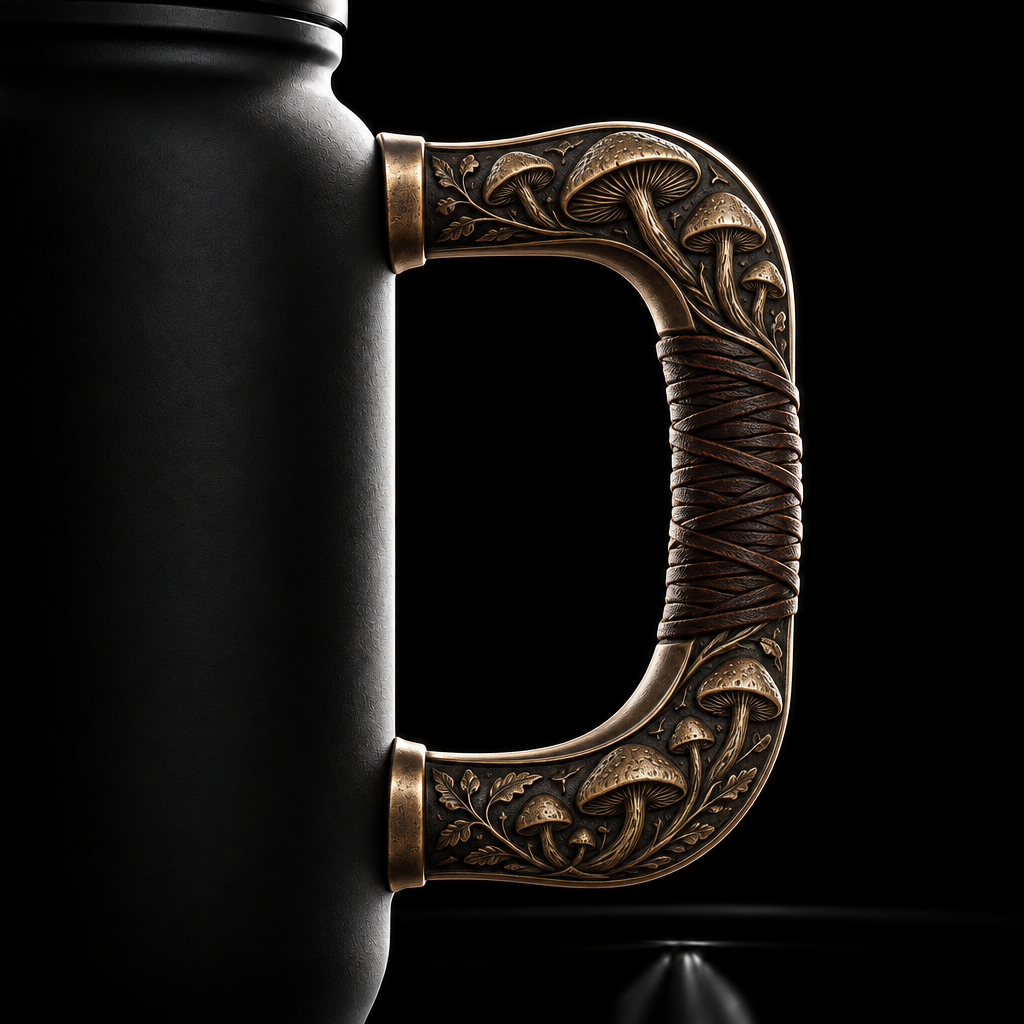 Mushrooms water bottle design