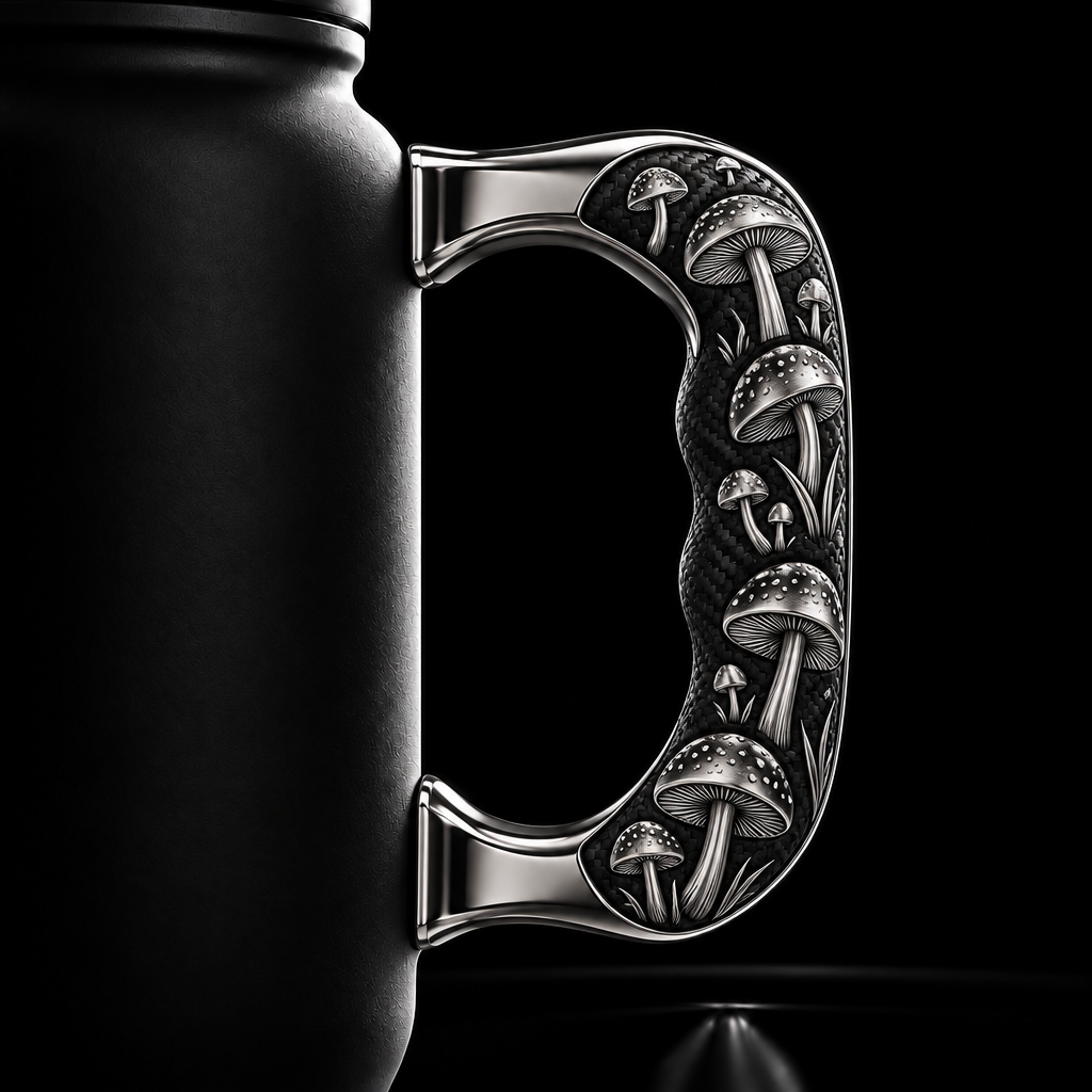 Mushrooms water bottle design