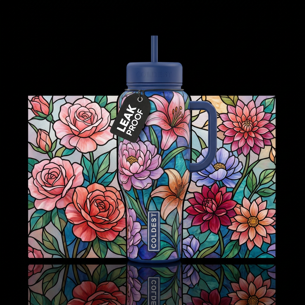 Glass Garden water bottle design