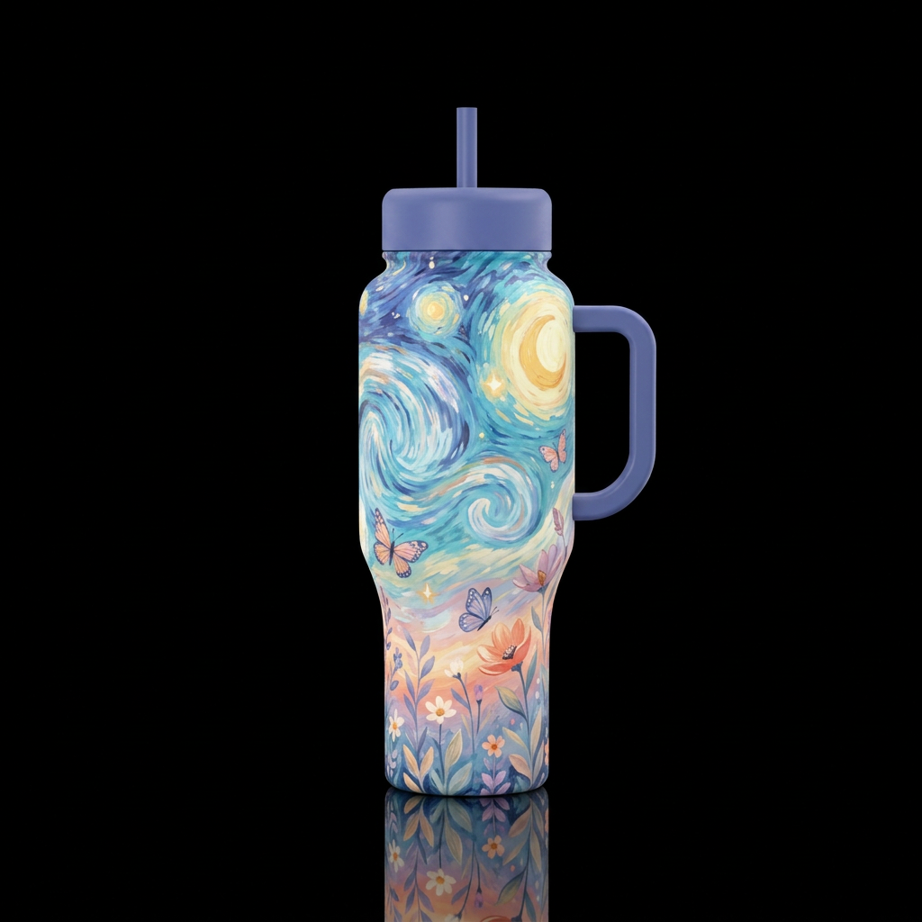 Summer Starflight water bottle design