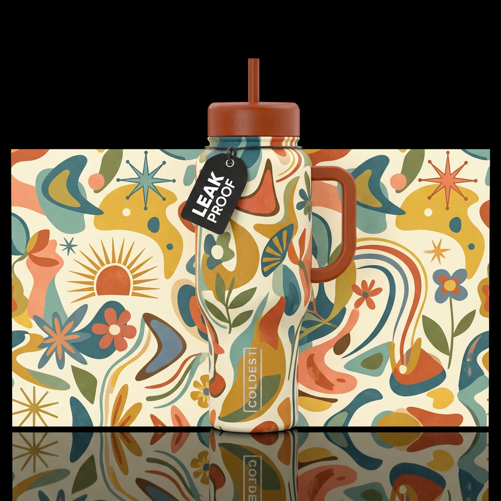 Atomic Garden water bottle design