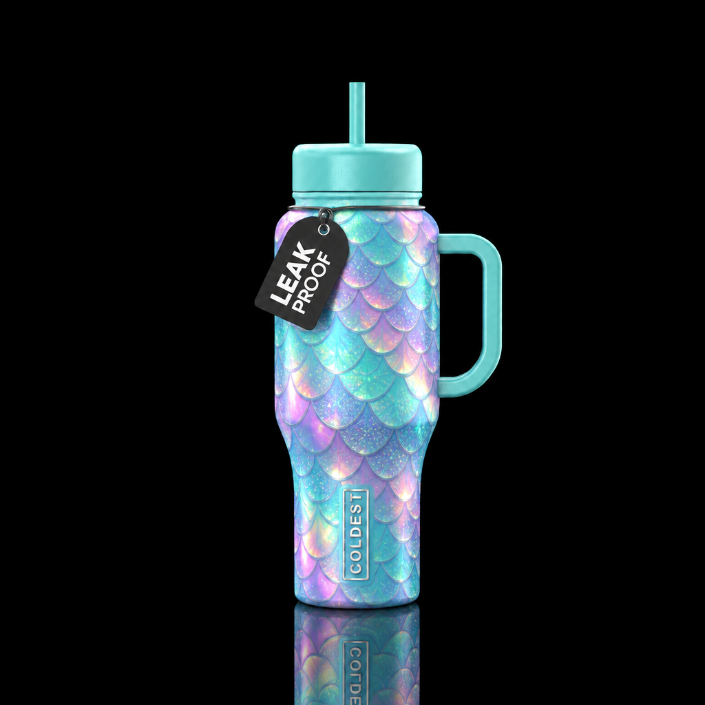 Iridescale water bottle design