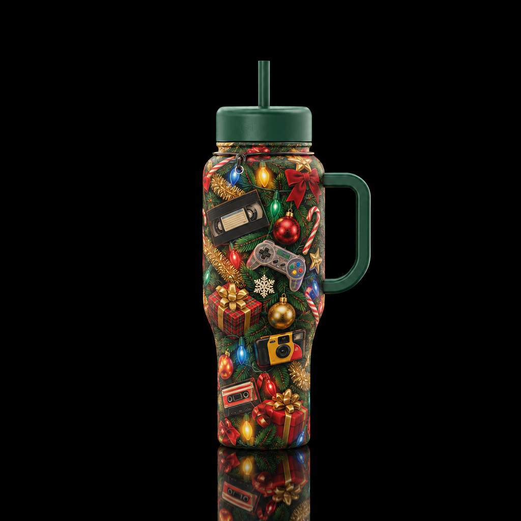 Nostalgia water bottle design