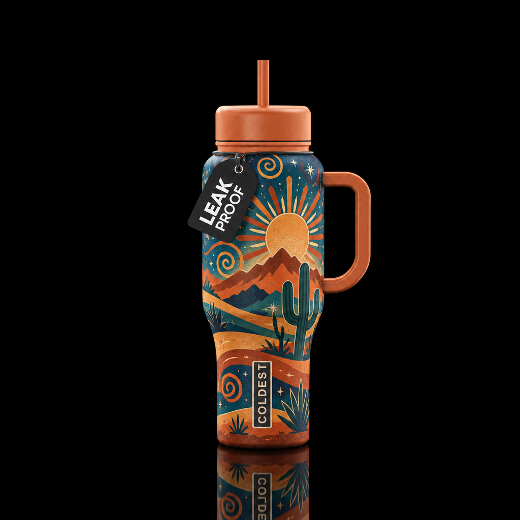 southwest sunrise water bottle design